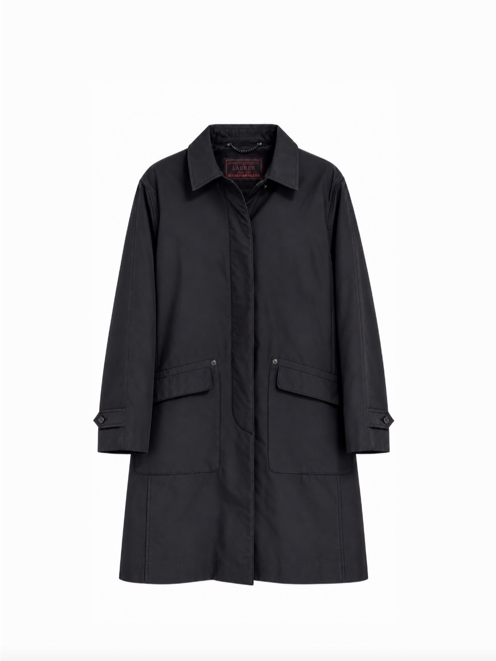 Vintage 90s Lauren Ralph Lauren Black Label Long Trench Coat Rain Coat